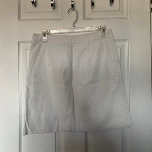 White Faux Leather Skirt